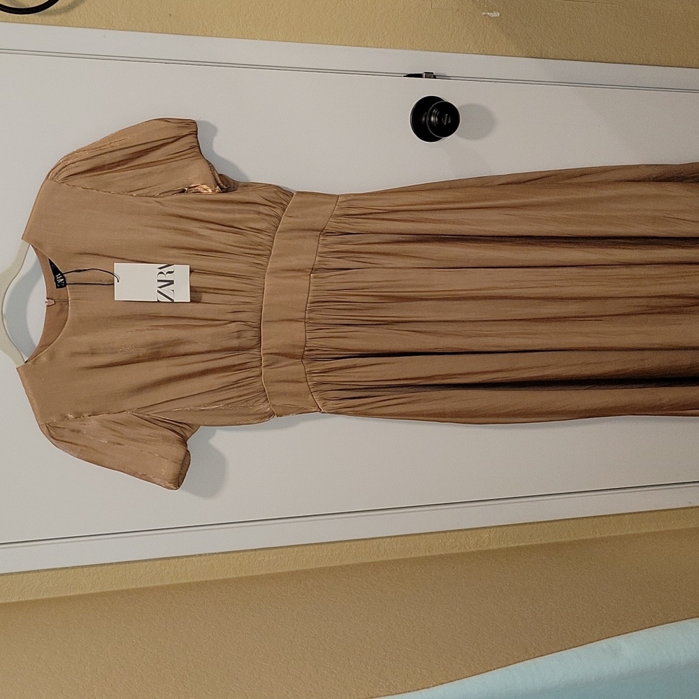 NWT Zara rose gold dress